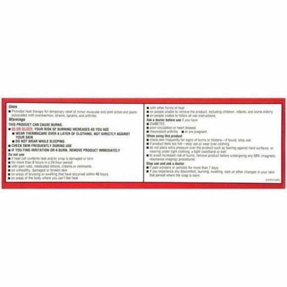 Thermacare Heatwraps Lower Back & Hip, Size S-M, 2 Wraps - Picture 3 of 3